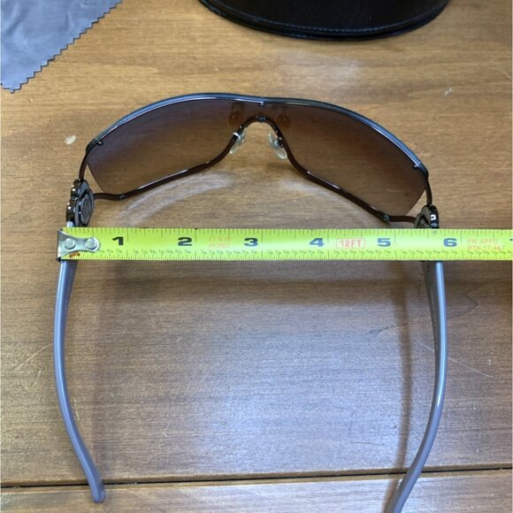 Chanel Bronze Tone/Brown Gradient 4164-B Camelia Shield Sunglasses w/ Case - Picture 15 of 17